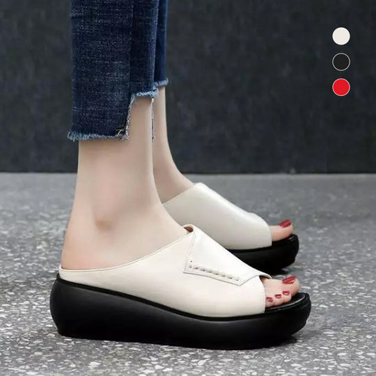 Sommerliche Fischmaulsandalen mit weicher Sohle für Damen