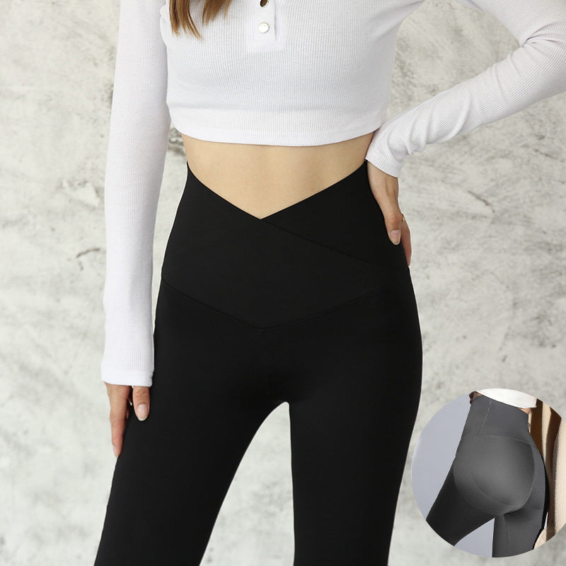 Crossover-Leggings mit hoher Taille