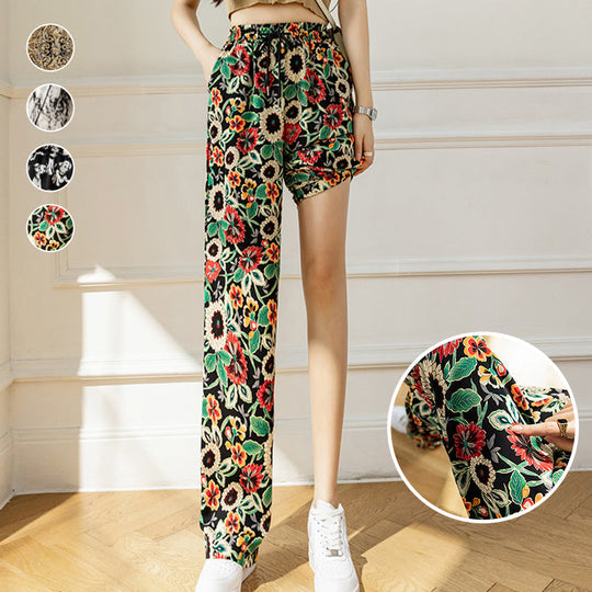 Bedruckte Hose mit weitem Bein für Damen