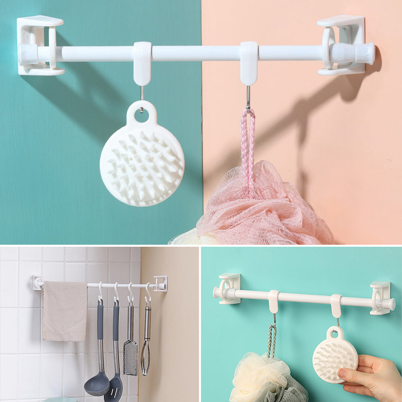 Nagelfreie verstellbare Stangenhalterungshalter (1 Paar)