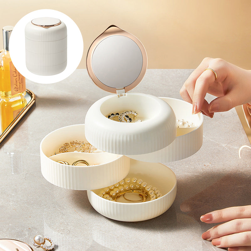 Mehrschichtige drehbare Aufbewahrungsbox für Schmuck