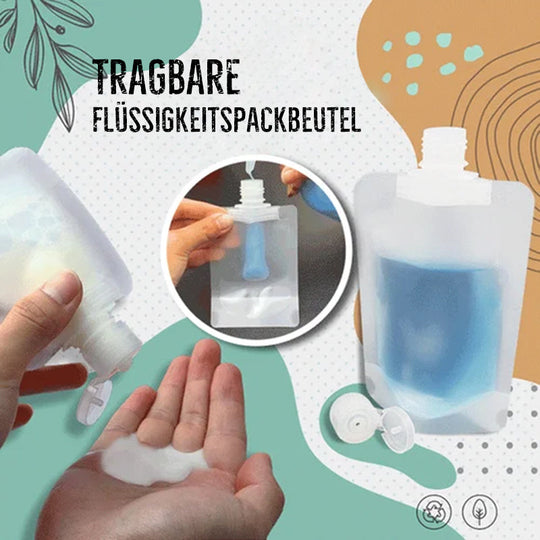 Tragbare Flüssigkeitsspenderbeutel für Reisen