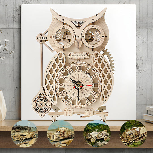 🦉Super mechanisches Holzmodell-Puzzle-Set